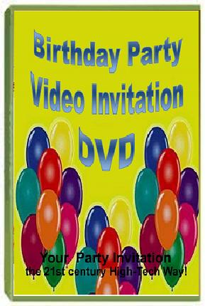 Birthday Party Video Invitation DVDs