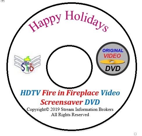 HDTV Burning Fireplace Best Video Screensaver DVD