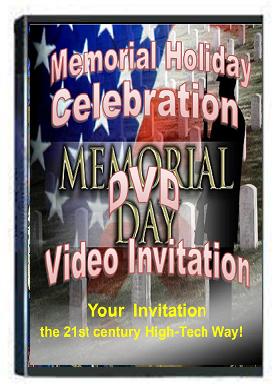 Memorial Holiday Celebration Video Invitation DVDs