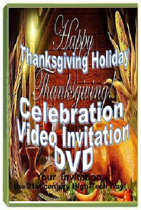 Thanksgiving Holiday Celebration Video Invitation DVDs